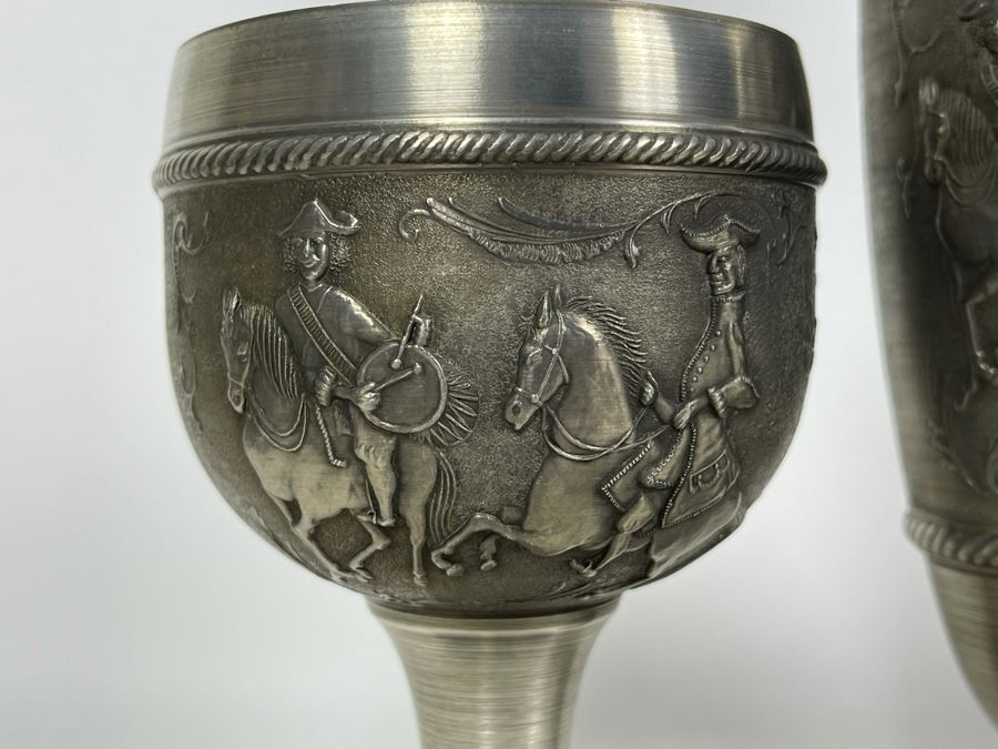 JUST ADDED - Collection Of New German Rein Zinn SKS Design Pewter Stemware Cups [Photo 6]