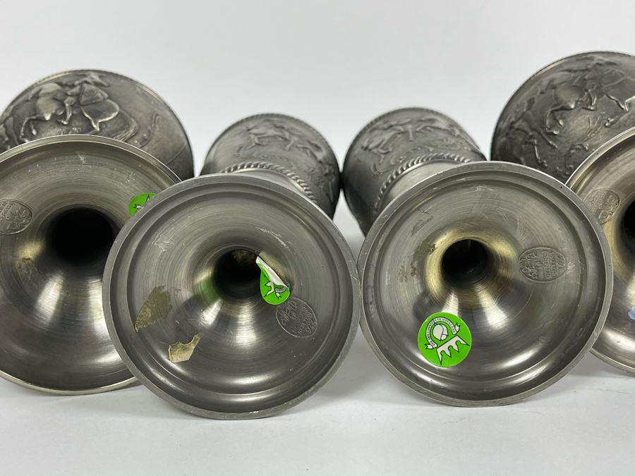 JUST ADDED - Collection Of New German Rein Zinn SKS Design Pewter Stemware Cups [Photo 8]
