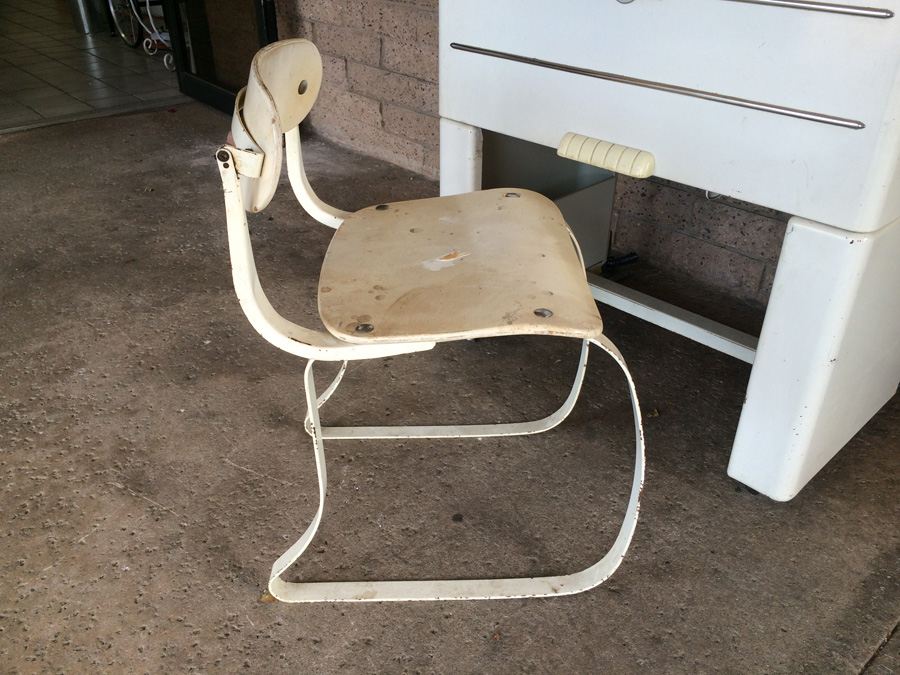 Vintage Industrial Ironrite Health Chair with Ironrite Electric Clothes Press Ironer [Photo 2]