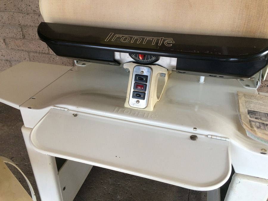 Vintage Industrial Ironrite Health Chair with Ironrite Electric Clothes Press Ironer [Photo 12]