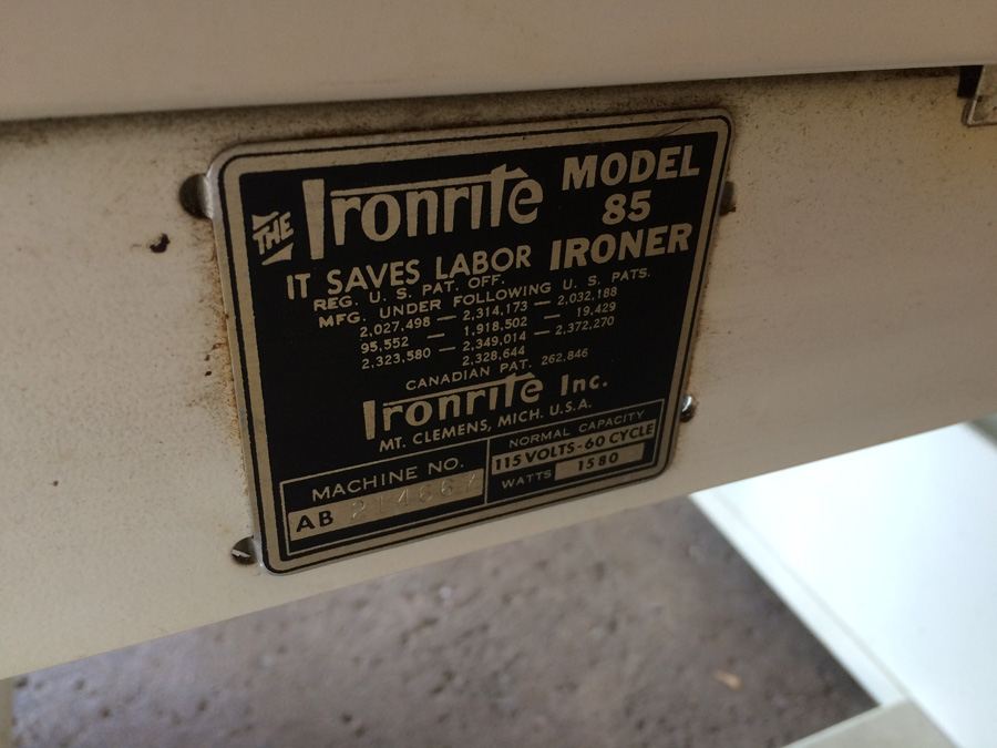 Vintage Industrial Ironrite Health Chair with Ironrite Electric Clothes Press Ironer [Photo 7]