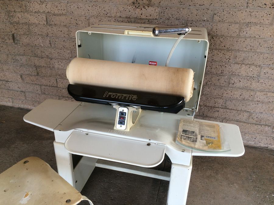 Vintage Industrial Ironrite Health Chair with Ironrite Electric Clothes Press Ironer [Photo 9]