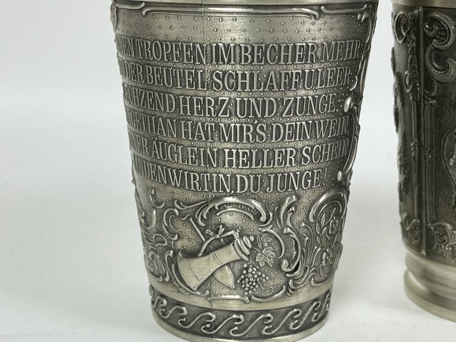 JUST ADDED - Collection Of New German Rein Zinn Pewter Cups [Photo 8]