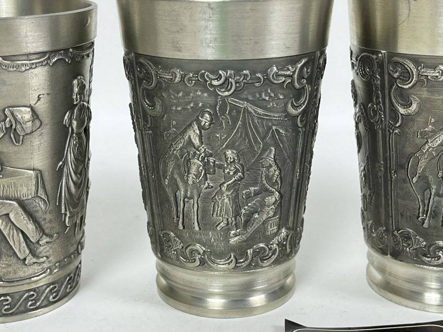 JUST ADDED - Collection Of New German Rein Zinn Pewter Cups [Photo 5]