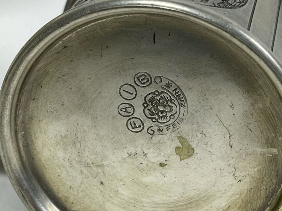 JUST ADDED - Collection Of German Rein Zinn Pewter Cups [Photo 15]