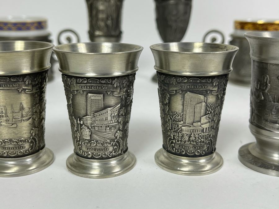 JUST ADDED - Collection Of German Rein Zinn Pewter Cups [Photo 4]