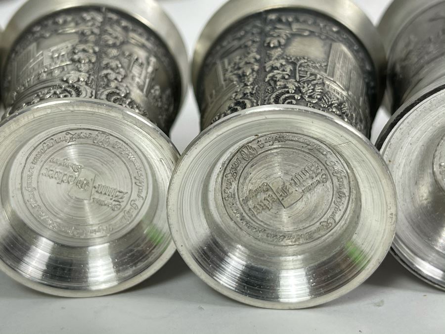 JUST ADDED - Collection Of German Rein Zinn Pewter Cups [Photo 12]