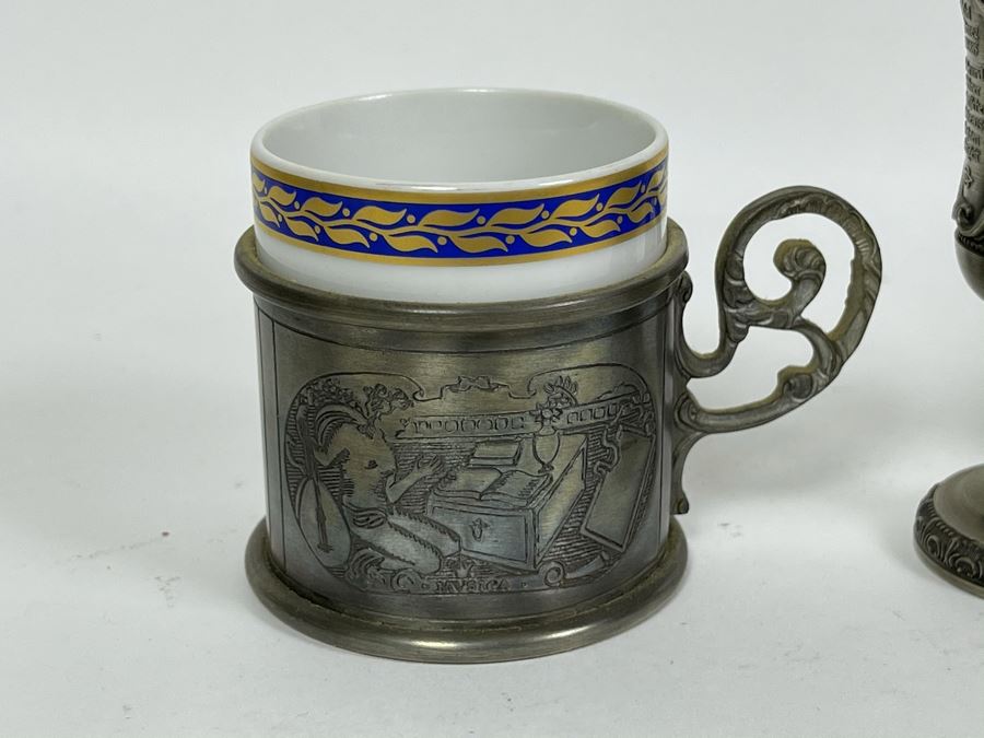 JUST ADDED - Collection Of German Rein Zinn Pewter Cups [Photo 9]