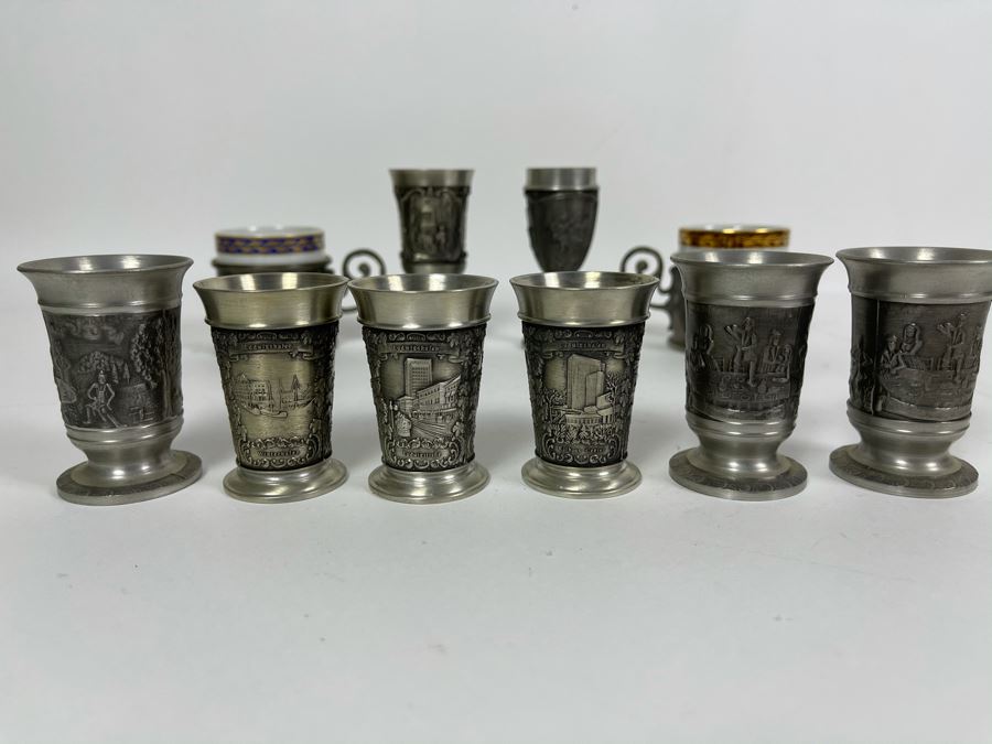 JUST ADDED - Collection Of German Rein Zinn Pewter Cups [Photo 2]