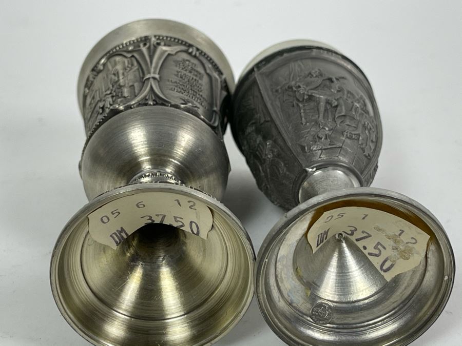 JUST ADDED - Collection Of German Rein Zinn Pewter Cups [Photo 18]