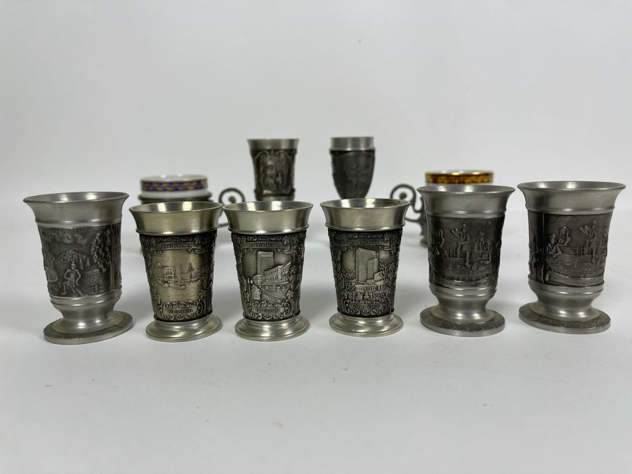 JUST ADDED - Collection Of German Rein Zinn Pewter Cups [Photo 3]