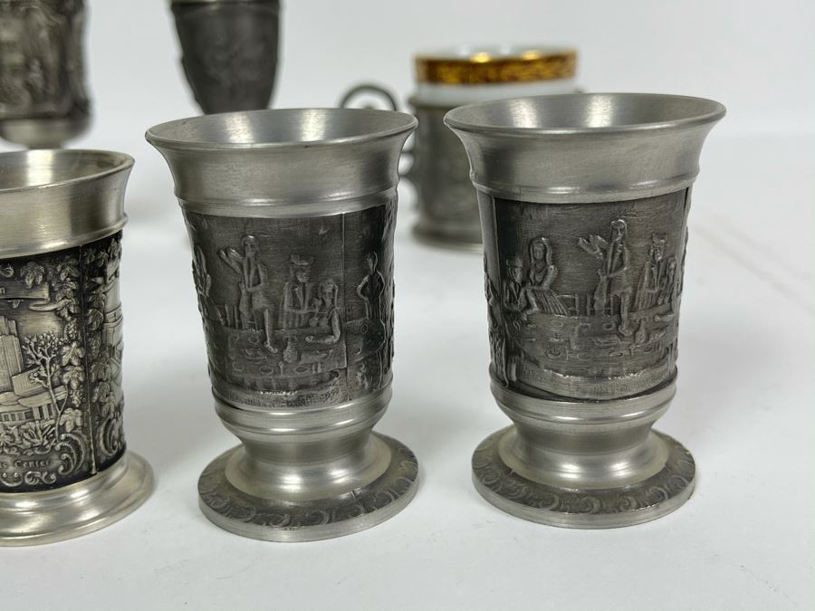 JUST ADDED - Collection Of German Rein Zinn Pewter Cups [Photo 6]