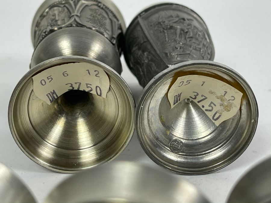 JUST ADDED - Collection Of German Rein Zinn Pewter Cups [Photo 17]