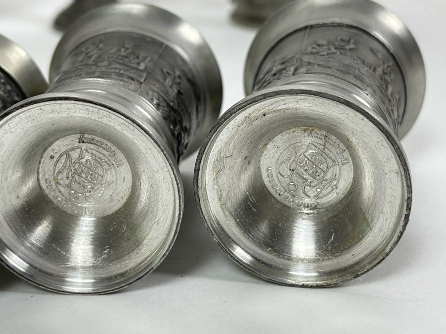 JUST ADDED - Collection Of German Rein Zinn Pewter Cups [Photo 13]