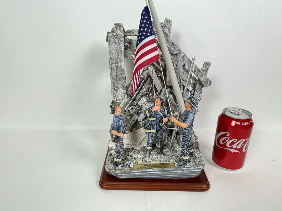 JUST ADDED - Vanmark Red Hats Of Courage Sculpture 'Images Of Hope II - In Remembrance Of September 11, 2001' Limited Edition 2172 Of 2500 8W X 7D X 13H [Photo 2]