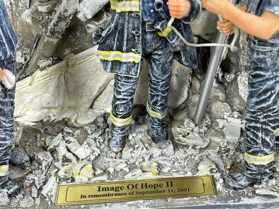 JUST ADDED - Vanmark Red Hats Of Courage Sculpture 'Images Of Hope II - In Remembrance Of September 11, 2001' Limited Edition 2172 Of 2500 8W X 7D X 13H [Photo 4]