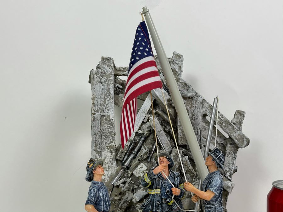 JUST ADDED - Vanmark Red Hats Of Courage Sculpture 'Images Of Hope II - In Remembrance Of September 11, 2001' Limited Edition 2172 Of 2500 8W X 7D X 13H [Photo 6]