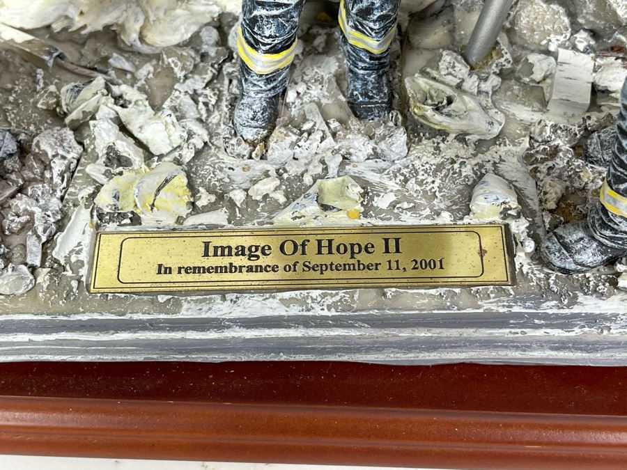 JUST ADDED - Vanmark Red Hats Of Courage Sculpture 'Images Of Hope II - In Remembrance Of September 11, 2001' Limited Edition 2172 Of 2500 8W X 7D X 13H [Photo 3]