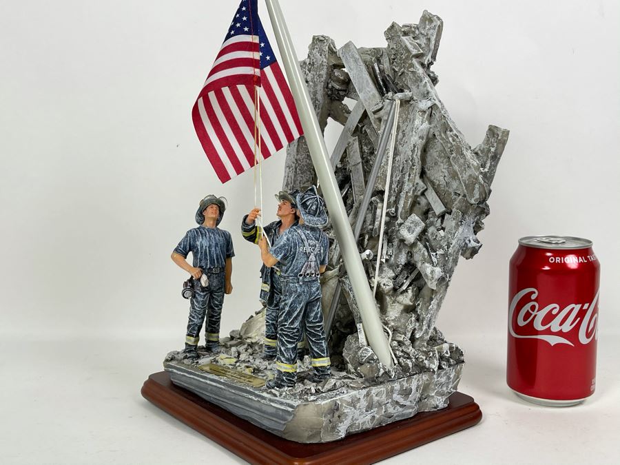 JUST ADDED - Vanmark Red Hats Of Courage Sculpture 'Images Of Hope II - In Remembrance Of September 11, 2001' Limited Edition 2172 Of 2500 8W X 7D X 13H [Photo 7]