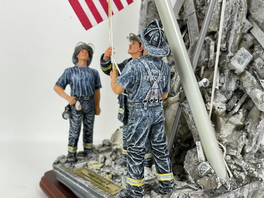 JUST ADDED - Vanmark Red Hats Of Courage Sculpture 'Images Of Hope II - In Remembrance Of September 11, 2001' Limited Edition 2172 Of 2500 8W X 7D X 13H [Photo 8]