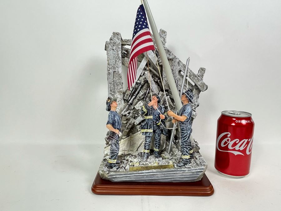 JUST ADDED - Vanmark Red Hats Of Courage Sculpture 'Images Of Hope II - In Remembrance Of September 11, 2001' Limited Edition 2172 Of 2500 8W X 7D X 13H [Photo 1]
