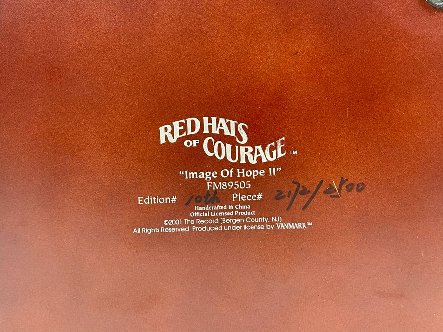 JUST ADDED - Vanmark Red Hats Of Courage Sculpture 'Images Of Hope II - In Remembrance Of September 11, 2001' Limited Edition 2172 Of 2500 8W X 7D X 13H [Photo 14]