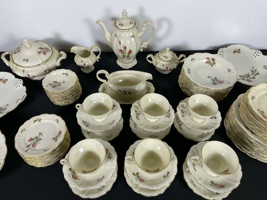 JUST ADDED - Large German Rosenthal China Set Pompadour Classic Rose ...