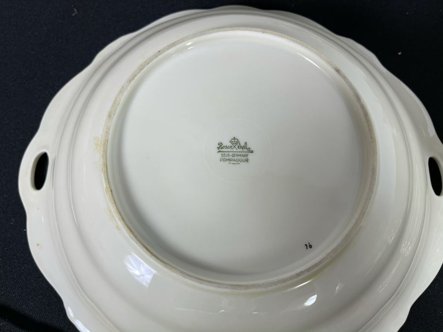 JUST ADDED - Large German Rosenthal China Set Pompadour Classic Rose Gold Rim Pattern Apx Service For 10+ - See Photos [Photo 20]