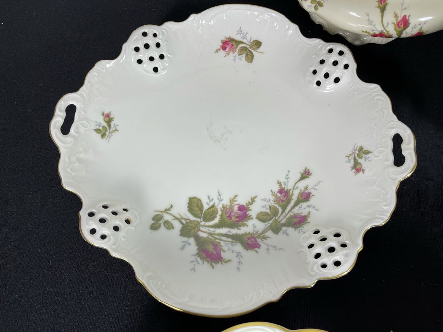JUST ADDED - Large German Rosenthal China Set Pompadour Classic Rose Gold Rim Pattern Apx Service For 10+ - See Photos [Photo 18]