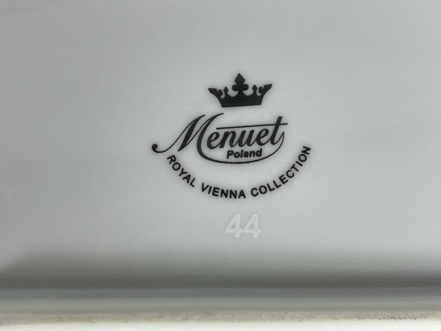 JUST ADDED - Menuet Poland Royal Vienna Collection China Set Gold Rim Apx Service For 4 - See Photos [Photo 15]