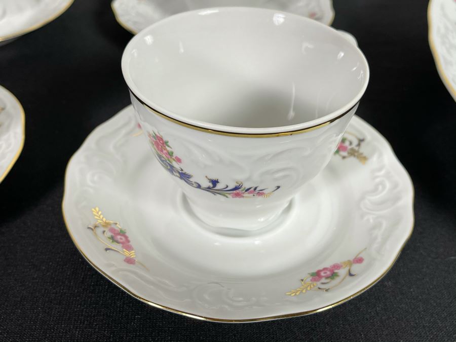 JUST ADDED - Menuet Poland Royal Vienna Collection China Set Gold Rim Apx Service For 4 - See Photos [Photo 8]