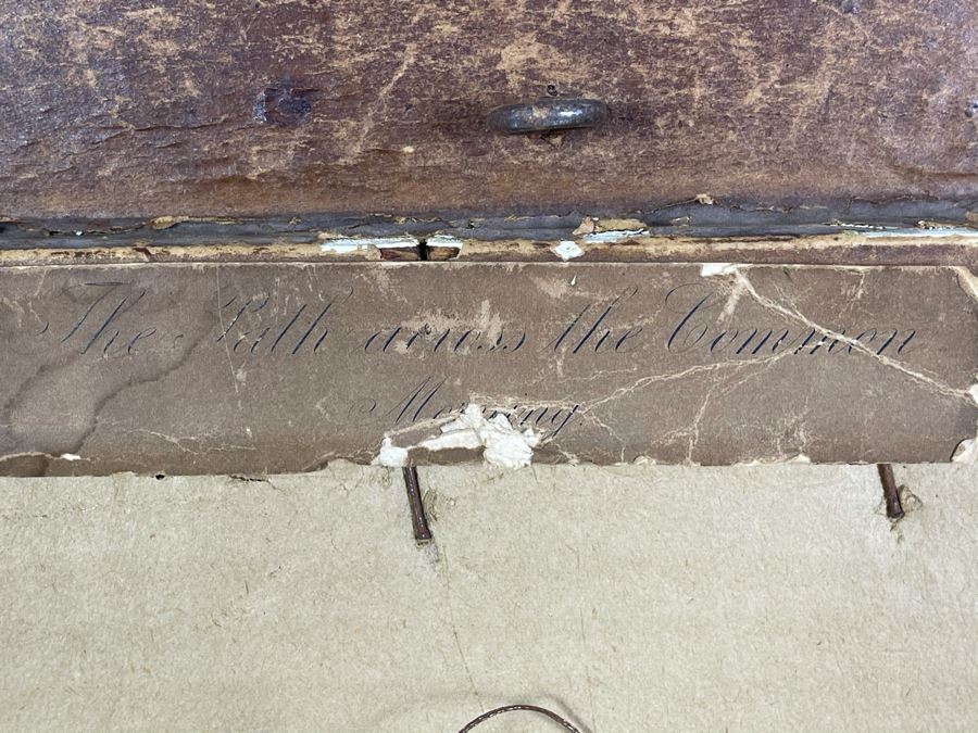 Original Signed R. F. Mcintyre Painting Titled 'The Path Across The Common Morning' In Vintage Frame 12 X 20 [Photo 20]