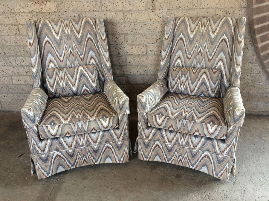 Mid-Century Wingback Chairs - Have Been Reupholstered [Photo 1]