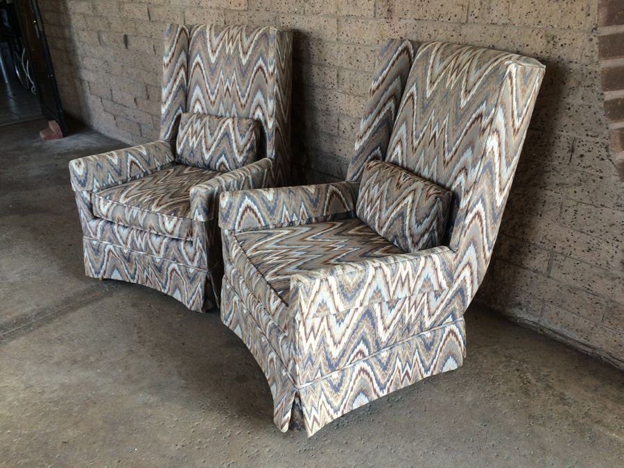 Mid-Century Wingback Chairs - Have Been Reupholstered [Photo 2]