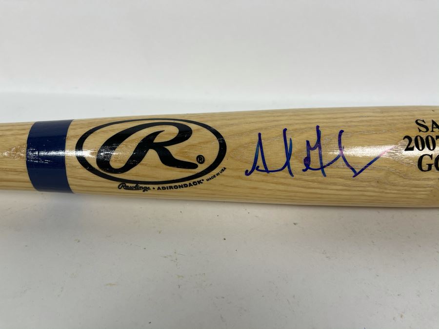 Hand Signed Adrian Gonzalez Baseball Bat From San Diego Padres 2007 Compadres Club Gold Star Member 32L [Photo 5]