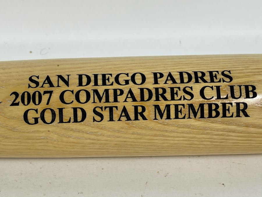 Hand Signed Adrian Gonzalez Baseball Bat From San Diego Padres 2007 Compadres  Club Gold Star Member 32L