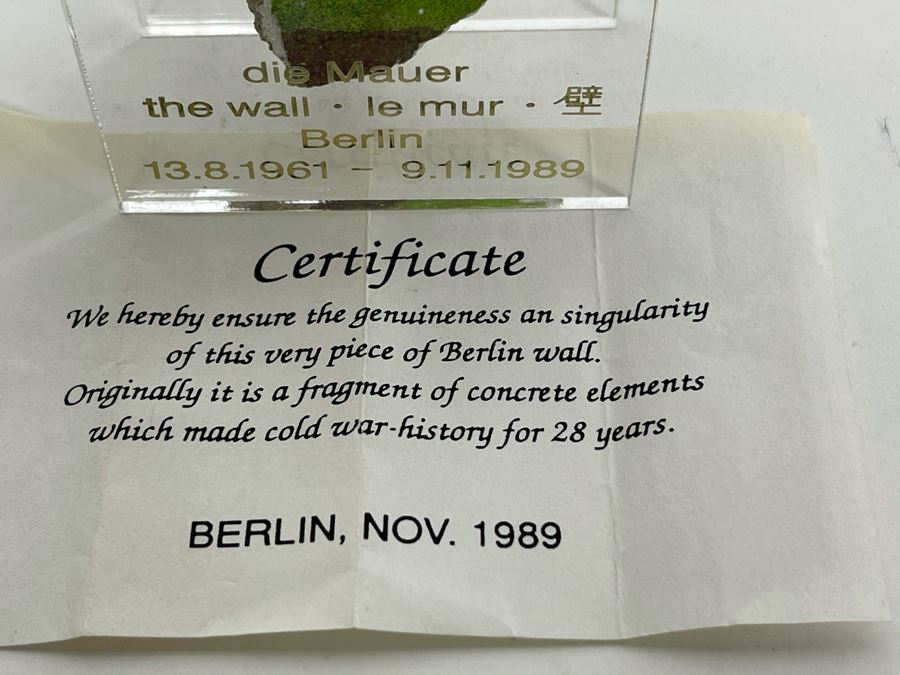 JUST ADDED - Historic Piece Of The Cold War Era Berlin Wall [Photo 6]