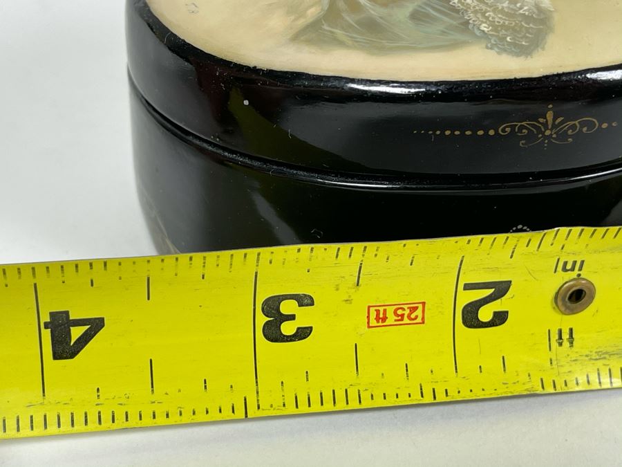 Handpainted Signed Russian Palekh Lacquer Box 3.5W X 2.75D X 1.5H [Photo 13]