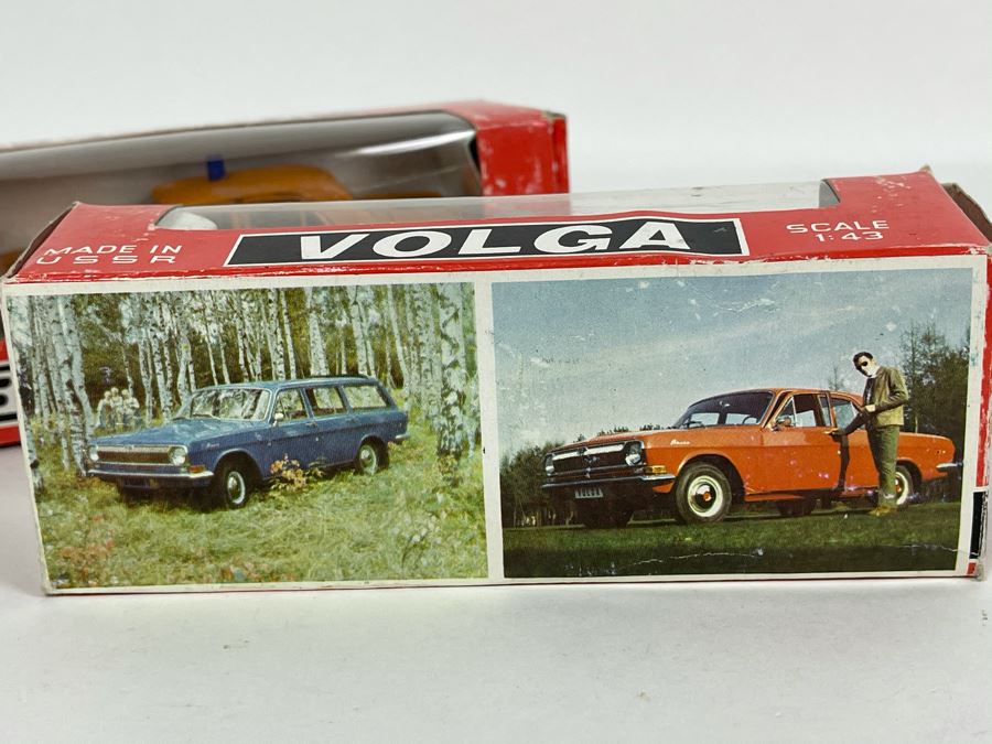 Pair Of Vintage New Old Stock Soviet Union USSR Diecast Model Cars Volga Scale Model [Photo 9]