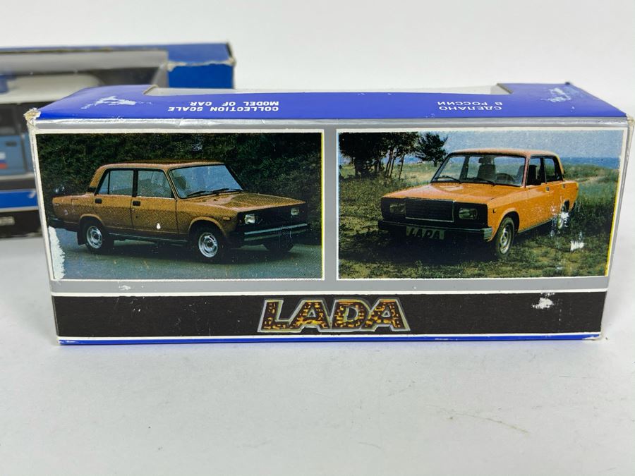 Pair Of Vintage New Old Stock Soviet Union USSR Diecast Model Cars Lada Scale Model [Photo 6]