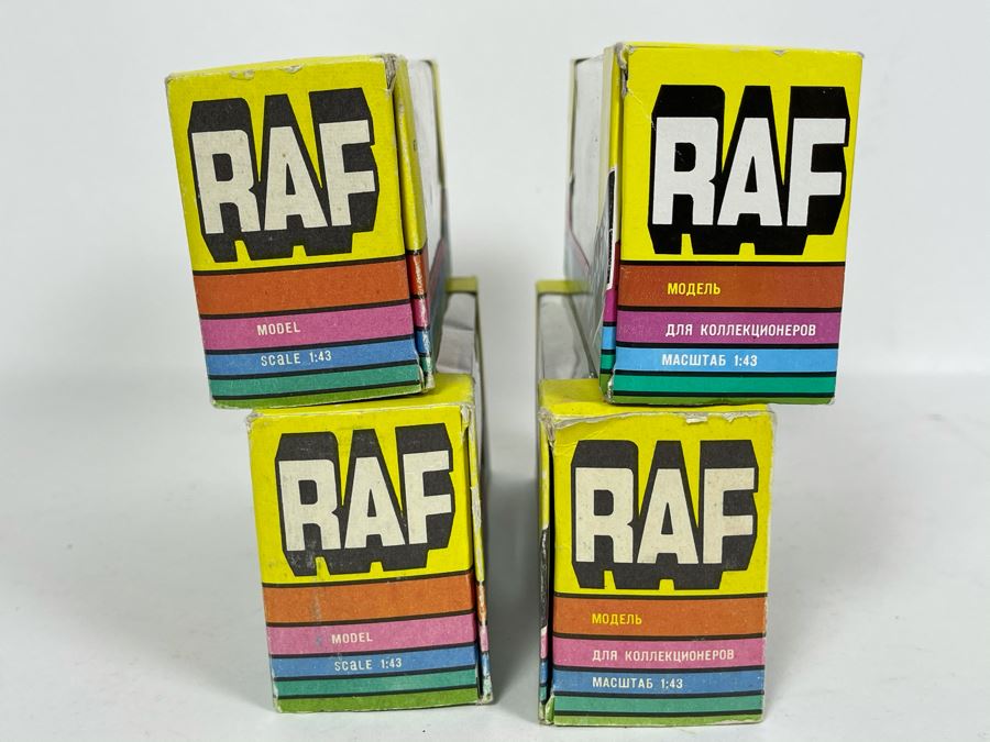 Four Vintage New Old Stock Soviet Union USSR Diecast Model Cars RAF Scale Model [Photo 8]
