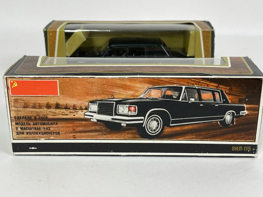 Pair Of Vintage New Old Stock Soviet Union USSR Diecast Model Gorbachev Limo Cars ZIL-115 RAF Scale Model [Photo 2]