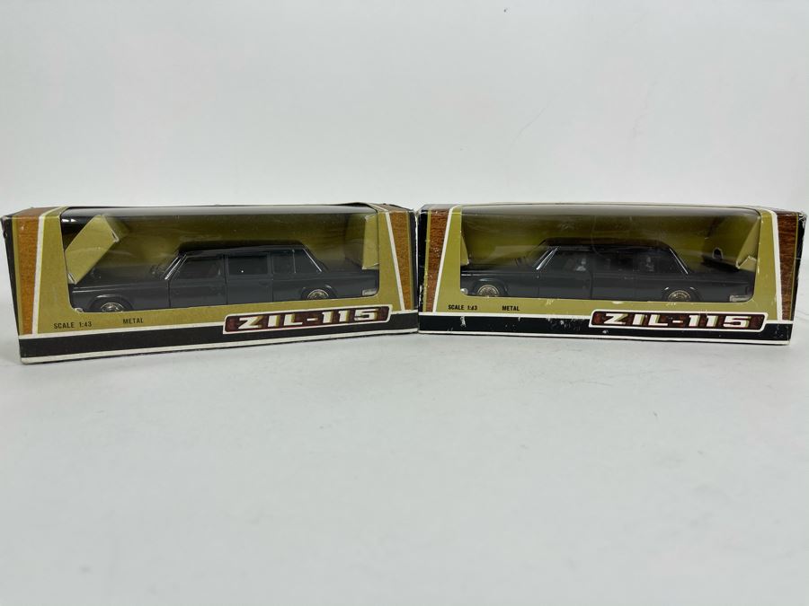 Pair Of Vintage New Old Stock Soviet Union USSR Diecast Model Gorbachev Limo Cars ZIL-115 RAF Scale Model [Photo 3]