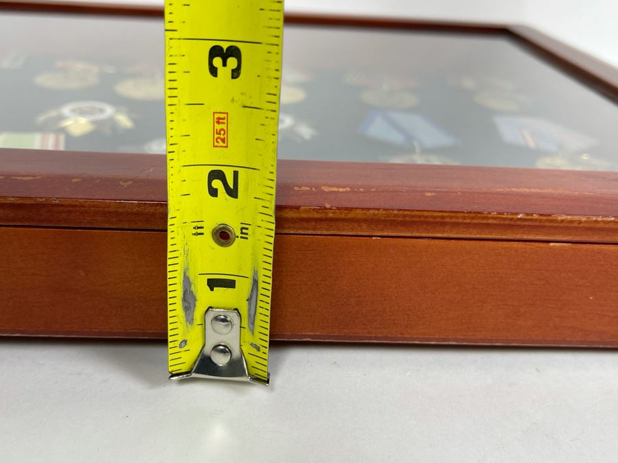 Collection Of Vintage Soviet Union USSR Military Medals Presented In Glass Top Wooden Display Box 14.5W X 11.5D X 1.75H [Photo 32]