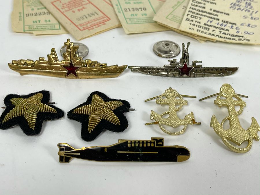 Collection Of Vintage USSR Soviet Union Military NAVY Submarine Medals Pins [Photo 1]