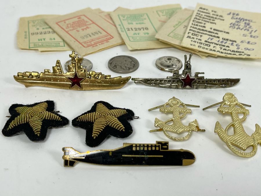Collection Of Vintage USSR Soviet Union Military NAVY Submarine Medals Pins [Photo 3]