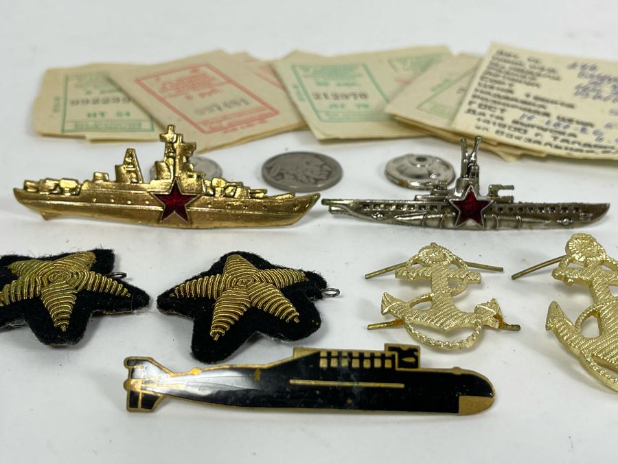 Collection Of Vintage USSR Soviet Union Military NAVY Submarine Medals Pins [Photo 4]