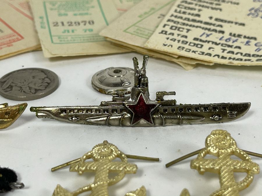 Collection Of Vintage USSR Soviet Union Military NAVY Submarine Medals Pins [Photo 8]