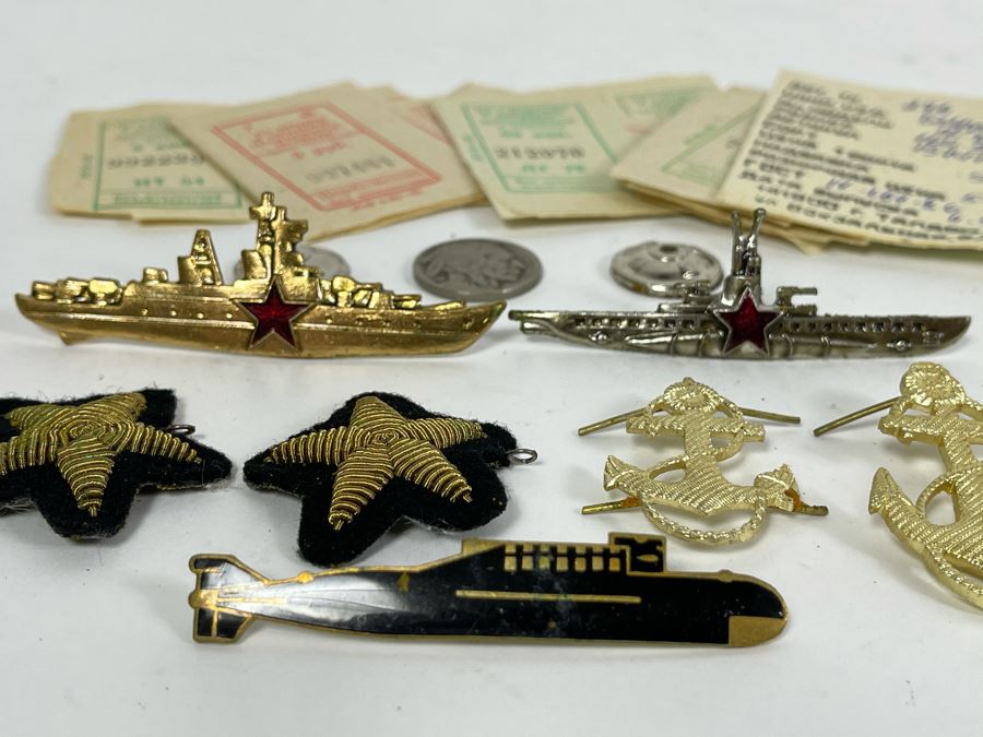 Collection Of Vintage USSR Soviet Union Military NAVY Submarine Medals Pins [Photo 5]