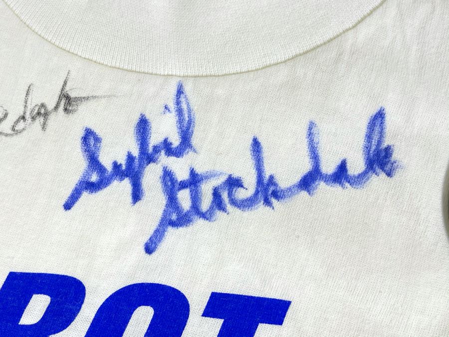 Signed Political T-Shirt Perot For President Hand Signed By Vice Admiral James Stockdale And Wife Sybil Stockdale With Richard Nixon Political Button [Photo 5]